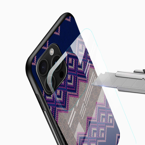 Chevron Knit Pattern Glass Phone Case - Cover Stall