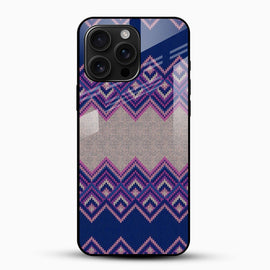 Chevron Knit Pattern Glass Phone Case