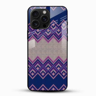 Chevron Knit Pattern Glass Phone Case