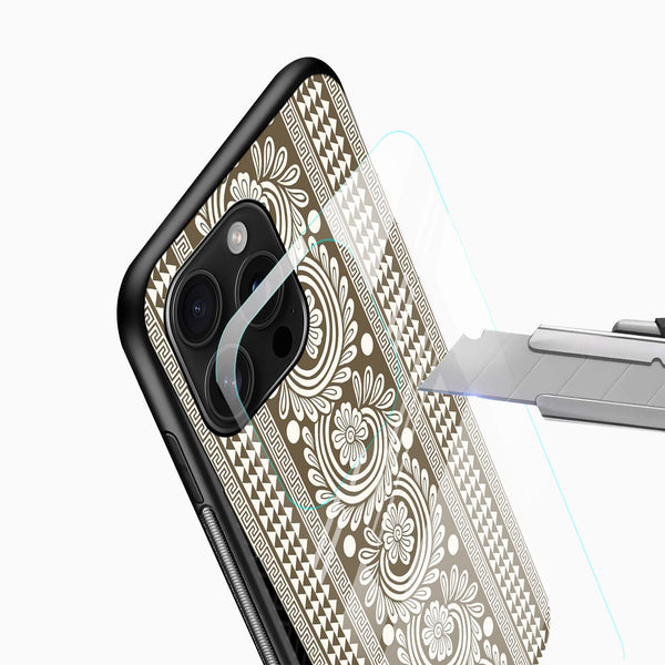 Ethnic Mandala Floral Pattern Glass Phone Case - Cover Stall