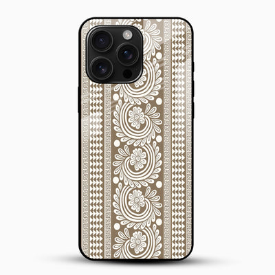 Ethnic Mandala Floral Pattern Glass Phone Case