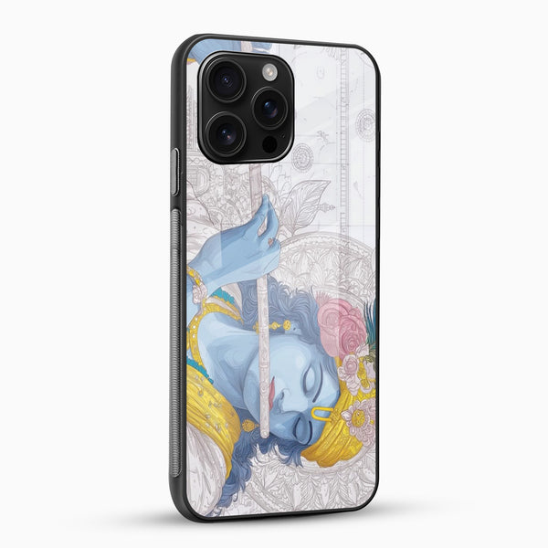 Lord Krishna Glass Phone Case - Cover Stall