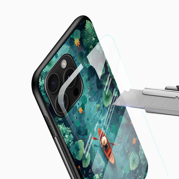 Lotus River Boat Glass Mobile Case - Cover Stall