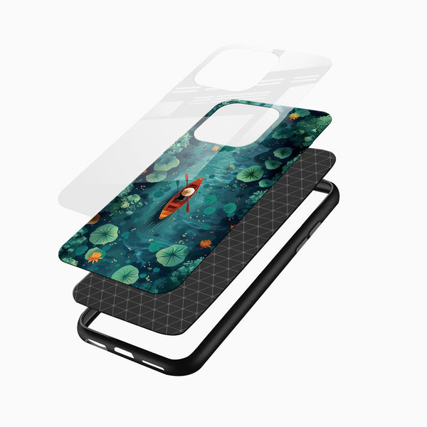 Lotus River Boat Glass Mobile Case - Cover Stall