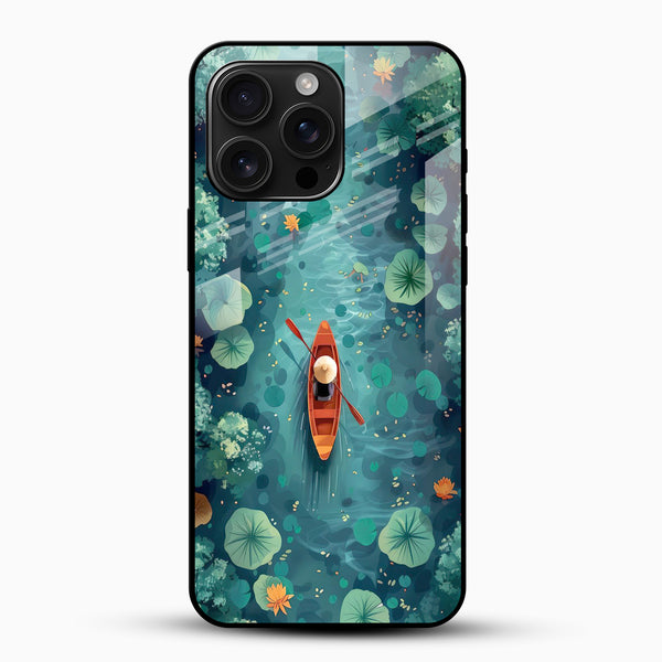 Lotus River Boat Glass Mobile Case - Cover Stall