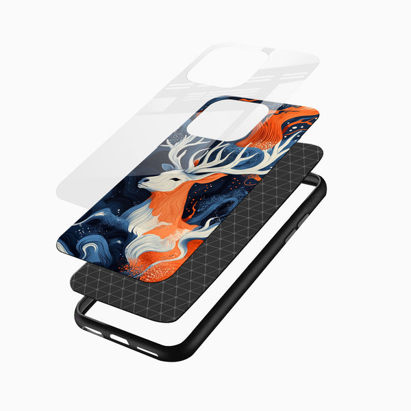 Majestic Abstract Stag Glass Mobile Case - Cover Stall