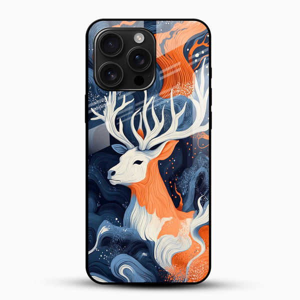 Majestic Abstract Stag Glass Mobile Case - Cover Stall