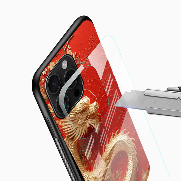 Golden Dragon Glass Mobile Case - Cover Stall