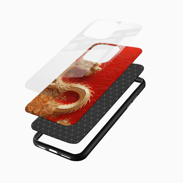 Golden Dragon Glass Mobile Case - Cover Stall