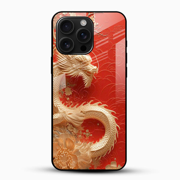 Golden Dragon Glass Mobile Case - Cover Stall