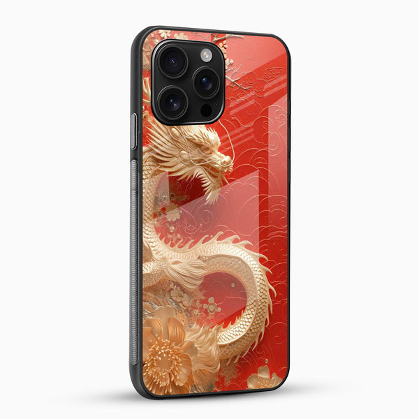 Golden Dragon Glass Mobile Case - Cover Stall