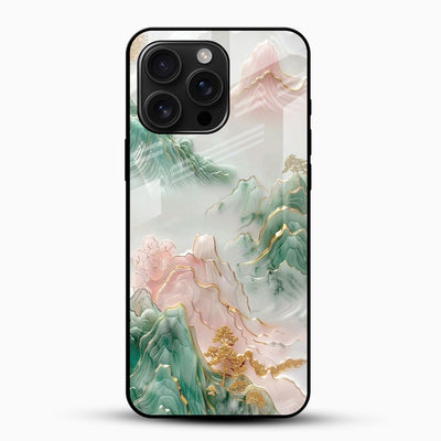 Golden Peaks Glass Mobile Case