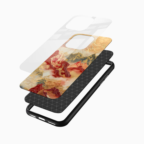 Crimson Golden Glass Mobile Case - Cover Stall