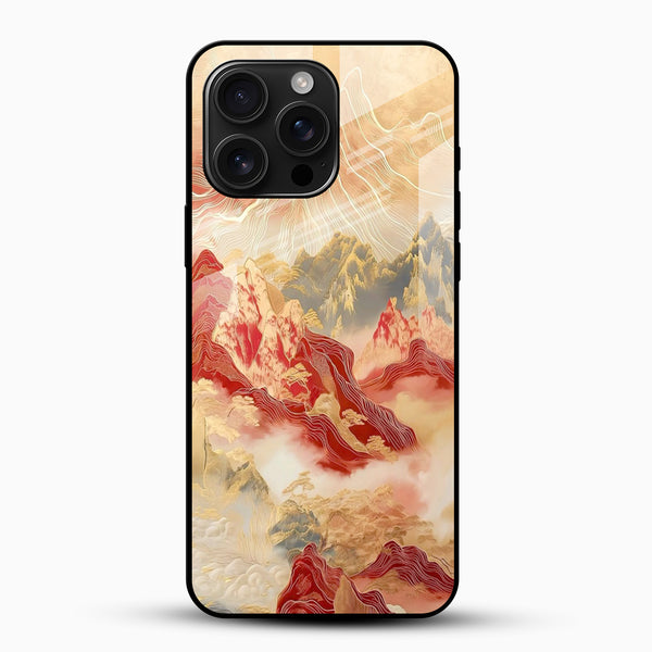 Crimson Golden Glass Mobile Case - Cover Stall