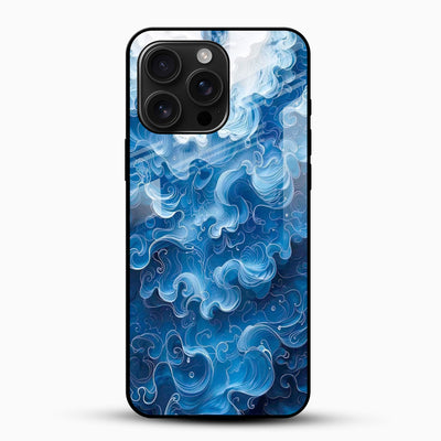 Azure Flow Swirl Glass Mobile Case