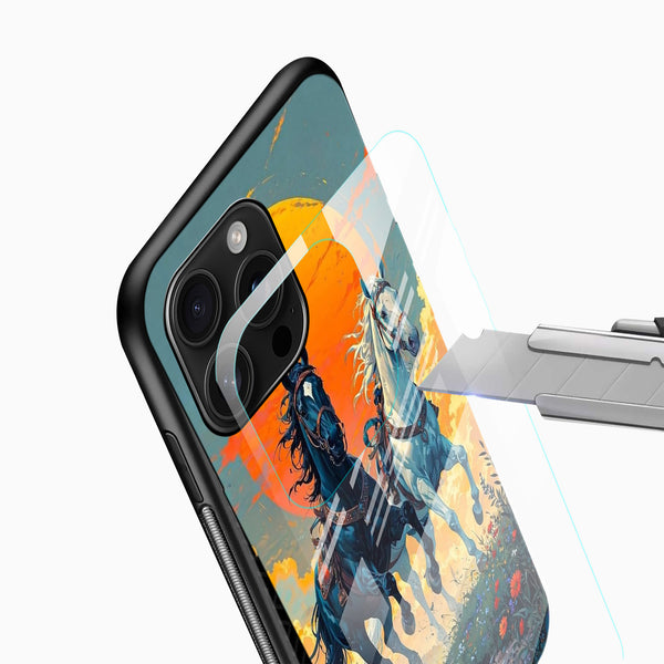 Twin Stallions Glass Phone Case - Cover Stall