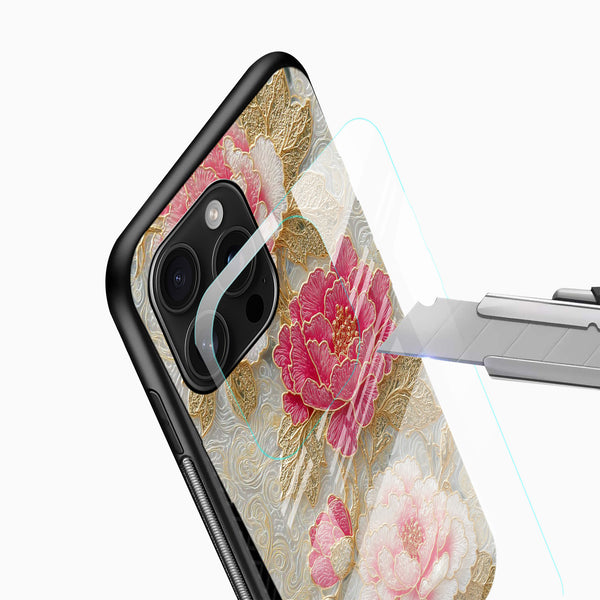 Pink Royale Floral Glass Phone Case - Cover Stall