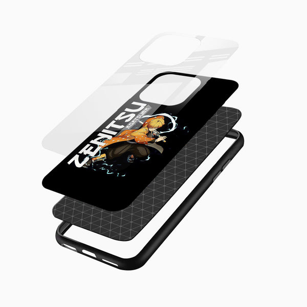 Zenitsu Anime Glass Mobile Case – Demon Slayer Aesthetic Design - Cover Stall