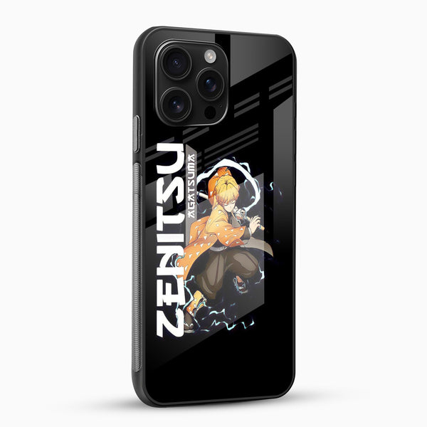 Zenitsu Anime Glass Mobile Case – Demon Slayer Aesthetic Design - Cover Stall