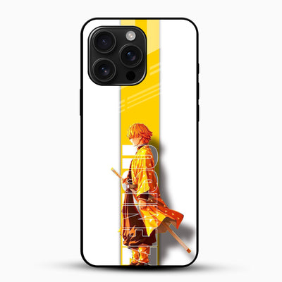 Zenitsu Samurai Glass Mobile Case – Anime Warrior Aesthetic Design
