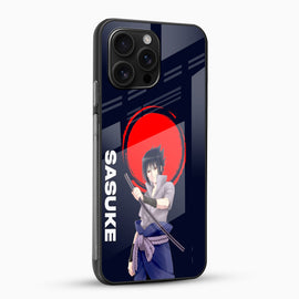 Sasuke Red Moon Glass Phone Case