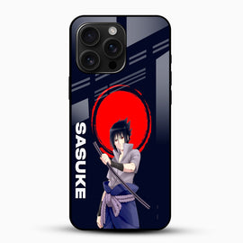 Sasuke Red Moon Glass Phone Case