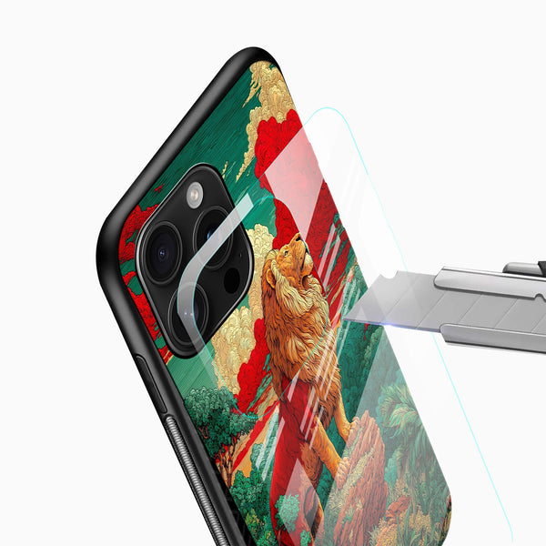 Majestic Lion Glass Phone Case - Cover Stall