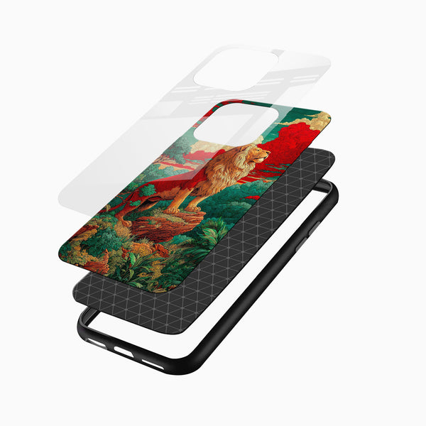 Majestic Lion Glass Phone Case - Cover Stall