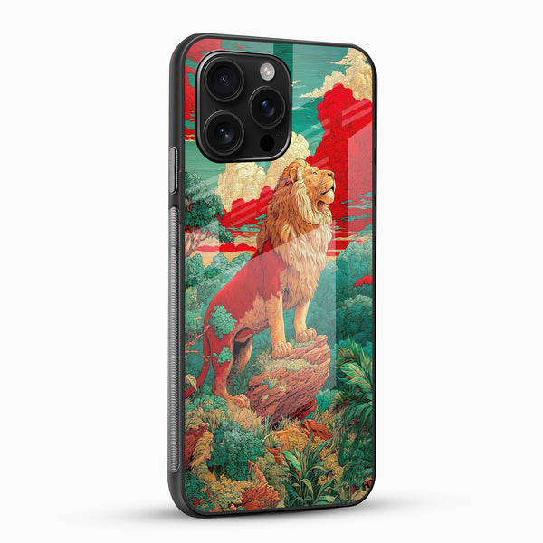 Majestic Lion Glass Phone Case - Cover Stall