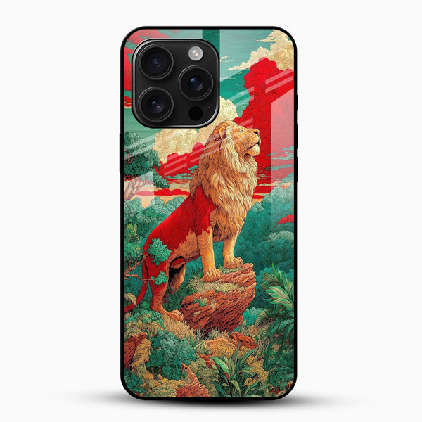 Majestic Lion Glass Phone Case - Cover Stall
