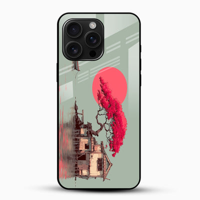 Japanese Cottage Glass Phone Case