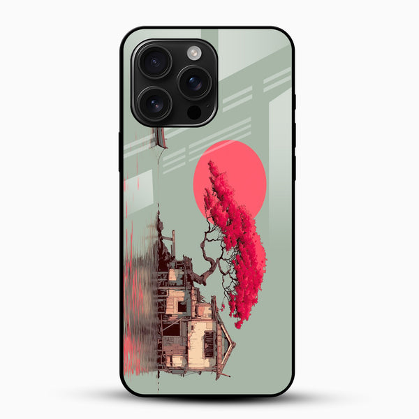 Japanese Cottage Glass Phone Case - Cover Stall