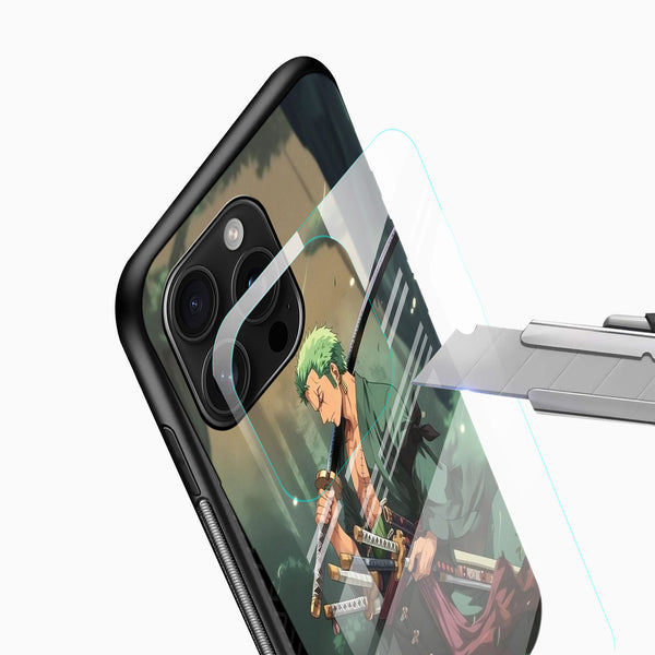 Samurai Zoro Glass Phone Case - Cover Stall