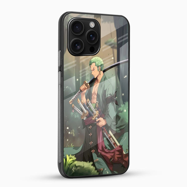 Samurai Zoro Glass Phone Case - Cover Stall