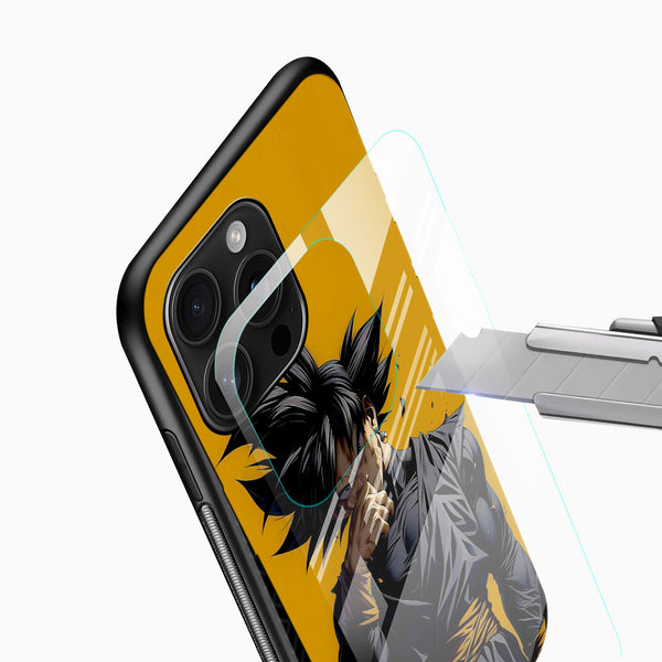 Goku Warrior Glass Mobile Case – Dragon Ball Anime Power Design - Cover Stall