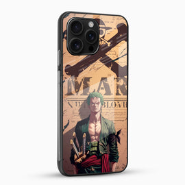 Zoro Wanted Poster Glass Mobile Case – Anime Warrior Design