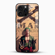 Zoro Wanted Poster Glass Mobile Case – Anime Warrior Design