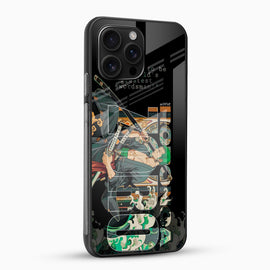 Zoro Samurai Glass Mobile Case – Anime Swordmaster Design