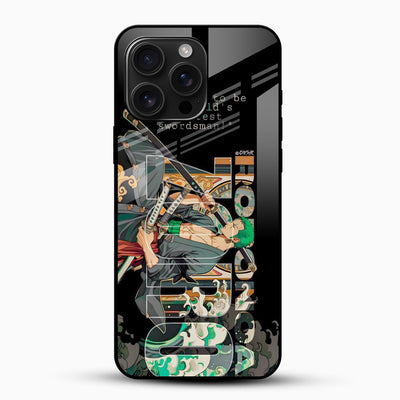Zoro Samurai Glass Mobile Case – Anime Swordmaster Design