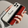 Custom Name Striped Silicon Mobile Case - Cover Stall