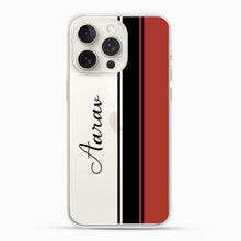 Custom Name Striped Silicon Mobile Case