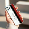 Custom Name Striped Silicon Mobile Case - Cover Stall