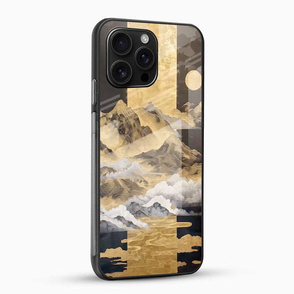 Golden Mist Mountains Glass Mobile Case - Cover Stall