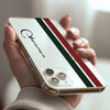 Custom Name Striped Silicon Mobile Case - Cover Stall