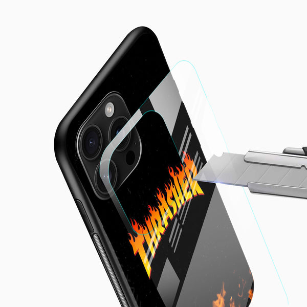 Thrasher Flame Logo Glass Mobile Case – Streetwear Skate Design - Cover Stall