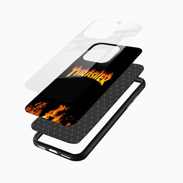 Thrasher Flame Logo Glass Mobile Case – Streetwear Skate Design - Cover Stall