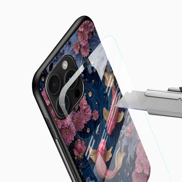 Koi Fish & Sakura Glass Mobile Case - Cover Stall