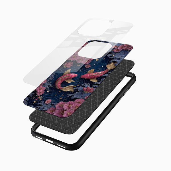 Koi Fish & Sakura Glass Mobile Case - Cover Stall