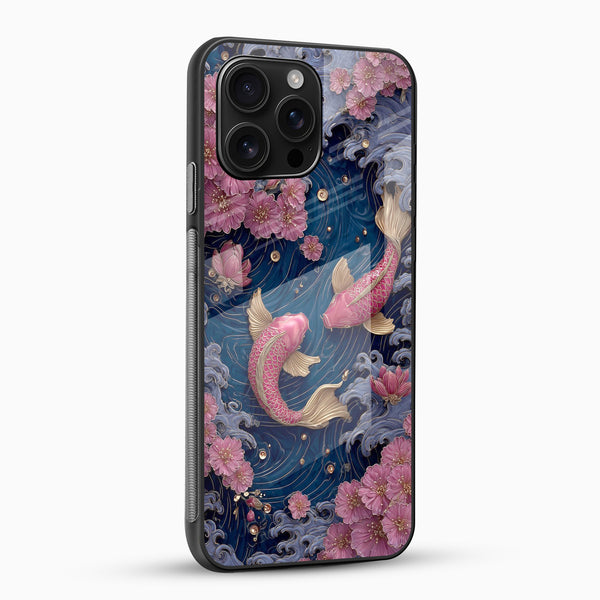 Koi Fish & Sakura Glass Mobile Case - Cover Stall
