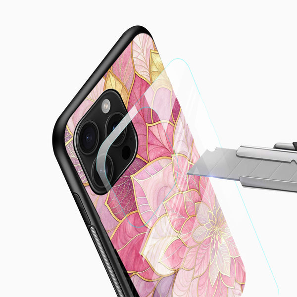 Blush Lotus Bloom Glass Mobile Case - Cover Stall